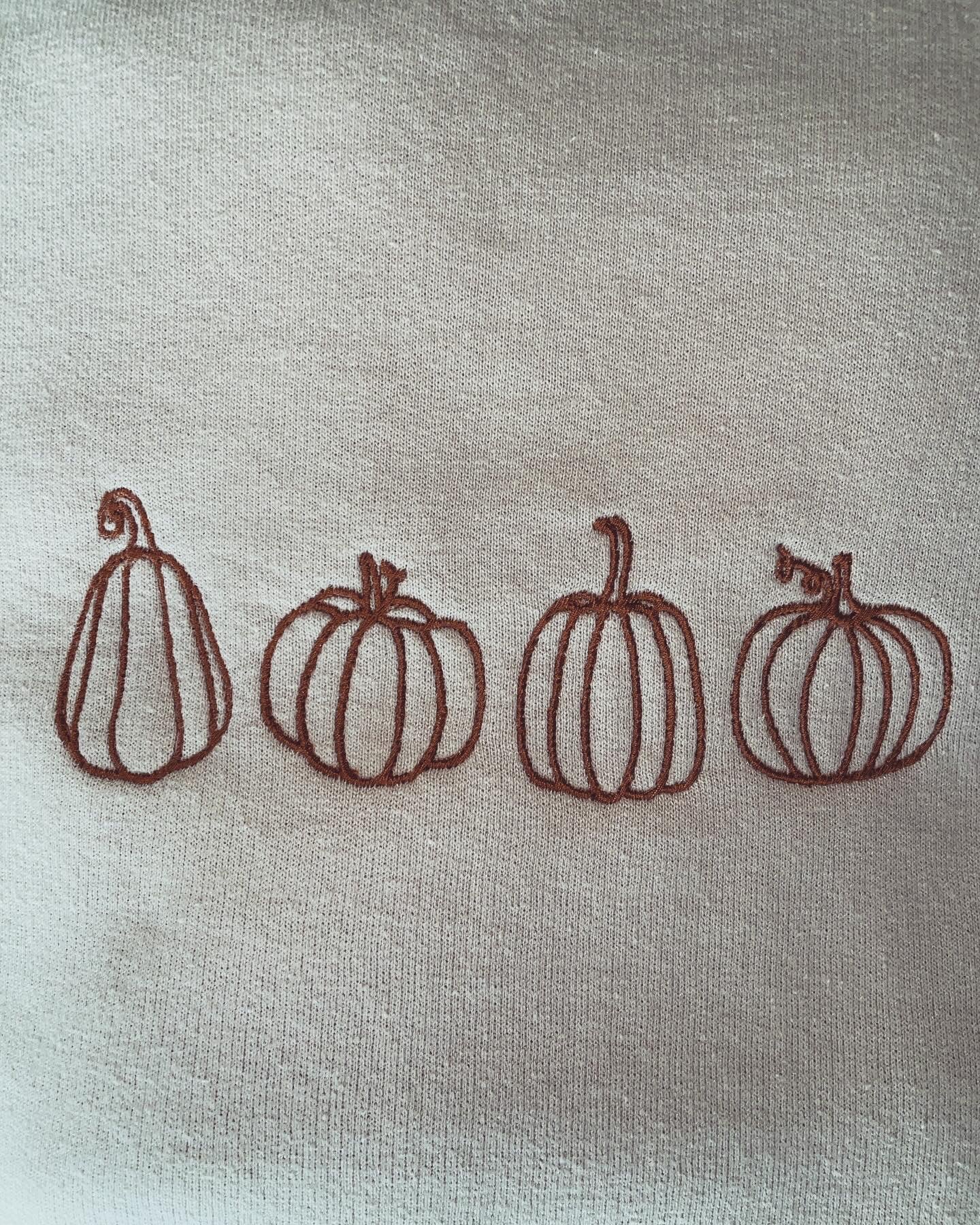 Pumpkins Fall Embroidered Sweatshirt