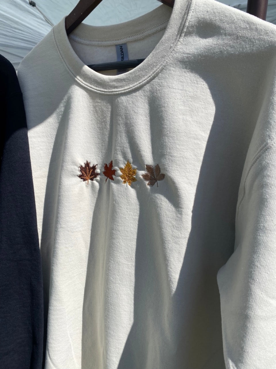 Leaves Fall Embroidered Sweatshirt