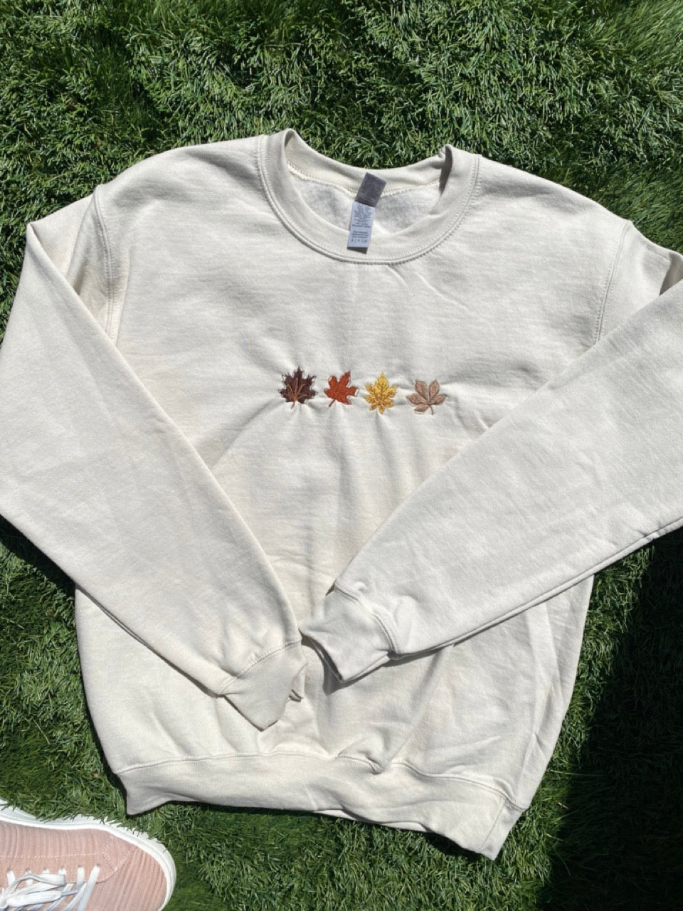 Leaves Fall Embroidered Sweatshirt