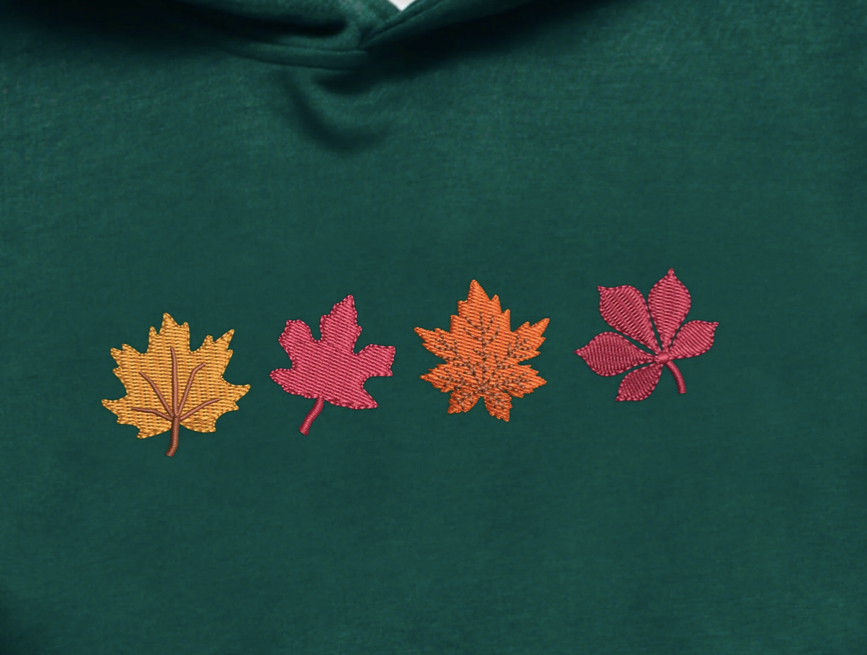 Leaves Fall Embroidered Sweatshirt